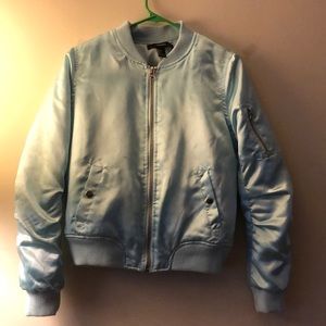 Blue Bomber jacket, size small, Forever 21 brand